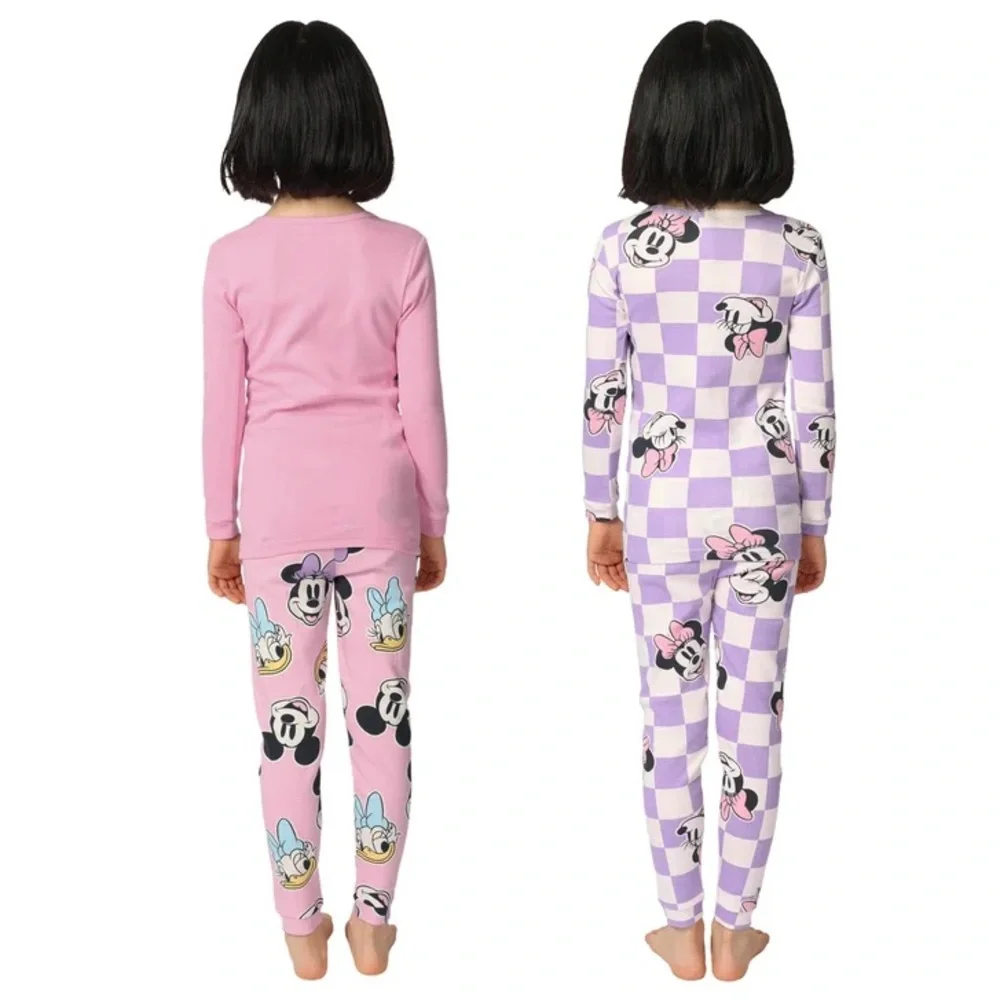 Disney Kids Girls Minnie Mouse Pajama 4 Piece Set NWT
